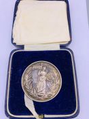 A Hovis Bread silver medallion 1929