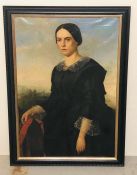 A 19th Century Oil on canvas portrait of Mrs Robertson 104cm x 84cm