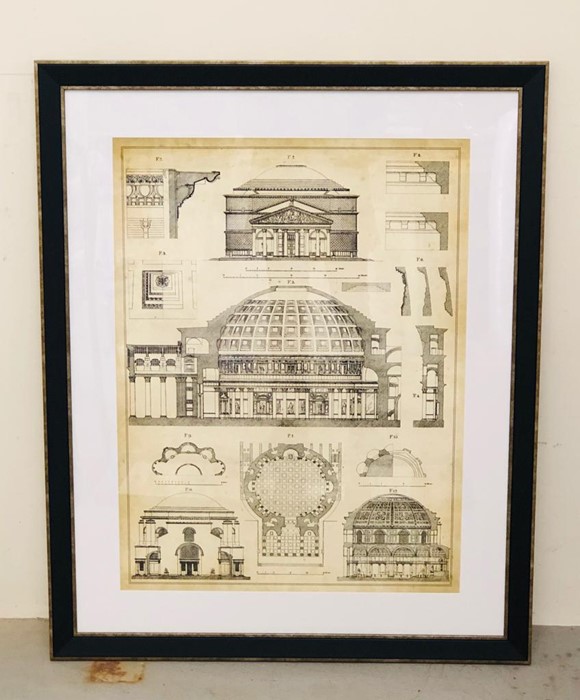 A set of four framed Architectural prints 111cm x 86cm - Image 3 of 5