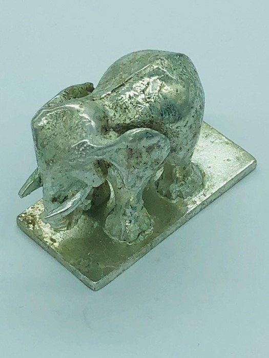 A Bier of Israel silver Elephant figure