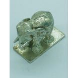 A Bier of Israel silver Elephant figure