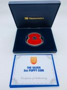 A Jersey 2012 Silver 5oz £10 Poppy Coin