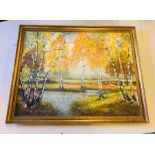 An oil on canvas of a woodland scene signed bottom right Horace Sequeira