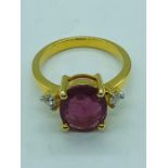 An 18ct Ruby and Diamond Ring