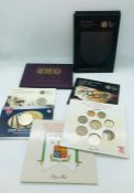 A selection of collectable coin sets to include 1986 and 1987 Brilliant uncirculated coin