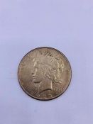 A 1922 United States silver Dollar