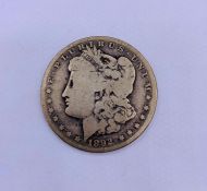 An 1892 USA New Orelans Silver Dollar