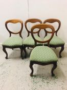 Four Balloon back dining chairs