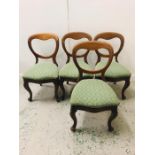 Four Balloon back dining chairs