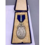 STERLING SILVER AEGROS SANAT HUMANITAS MASONIC JEWEL MEDAL awarded to Bro. A H JAY No. 3811,