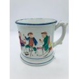 A very large Ague mug C1770