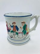 A very large Ague mug C1770