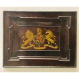 An Antique Coat of Arms, on a door panel.