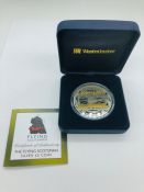 A Flying Scotsman silver proof £5 coin