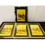 Four Framed prints of Garde Imperiale 1804