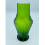Loetz Crete Streifen & Flecken iridescent Art Nouveau glass vase c.1900 H 11cms