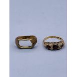 Two 9ct gold rings AF (5.9g)