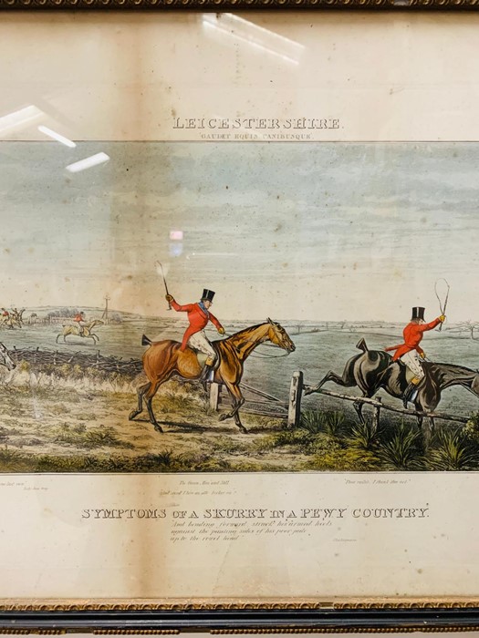 'Symptons of a Skurry in a pewy country' Hunting Print Leicestershire. - Image 3 of 3