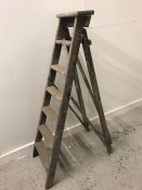 A Vintage step ladder 142cm H.