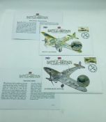 Two Battle of Britain Commemorative £5 coin covers for Supermarine Spitfire and the Bristol