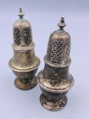 Silver pepper pots