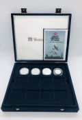 A cased set of fifteen silver proof coins from the Great Britain at War collection
