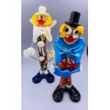 A Pair of Murano glass clowns