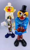 A Pair of Murano glass clowns