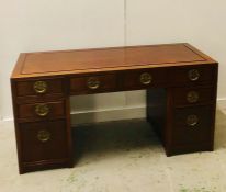 Large Singapore Style Pedestal Desk H 76 cm x W 152 cm x D 61 cm