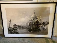 A Large framed print of a Venetian scene 96 cm x 142 cm
