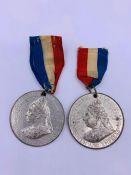 Two medals commemorating the 60th Year of Queen Victoria's reign