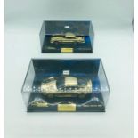 Two Minichamps Limited Edition Gold diecast Aston Martin DB5 1599/2016 and 0132/2016