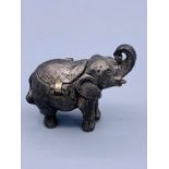 A White metal elephant pill box