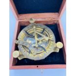 A West London Sextant, boxed in brass.