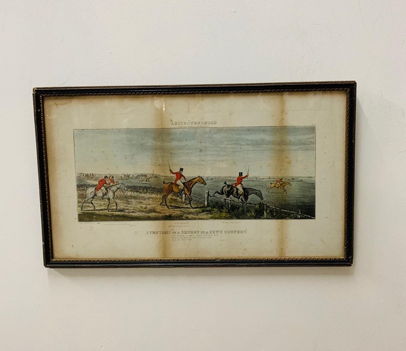 'Symptons of a Skurry in a pewy country' Hunting Print Leicestershire. - Image 2 of 3