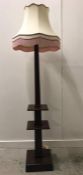 A Mid Century standard lamp base with stepped finish.