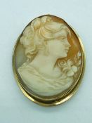 A Cameo set in 18ct gold