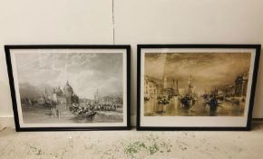 Two framed prints of Venice 107 cm x 83 cm