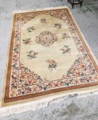 A Large 280cm x 184cm Chinese floral themed rug