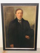 A 19th Century Oil on canvas portrait of Mr Robertson 104cm x 84cm AF