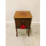 Small lockable sewing box table
