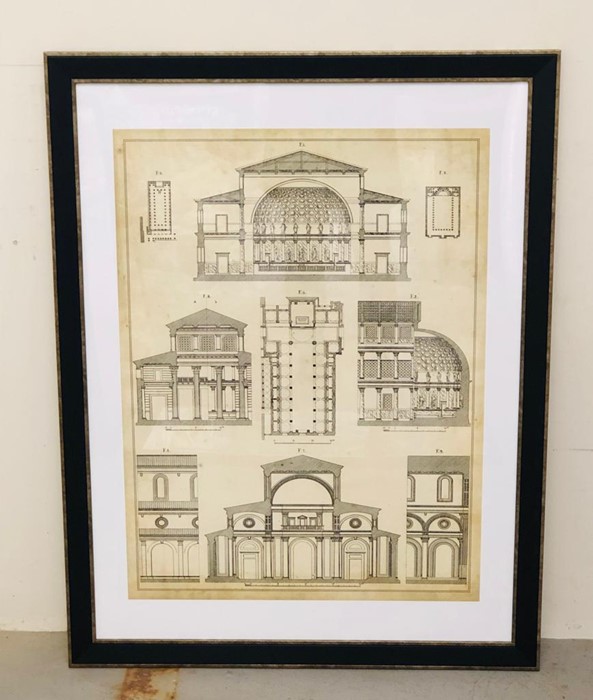 A set of four framed Architectural prints 111cm x 86cm - Image 4 of 5