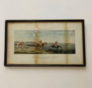 'Symptons of a Skurry in a pewy country' Hunting Print Leicestershire.