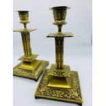 A Pair of Brass Candlesticks