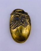 A brass cased vesta in the form of a duck