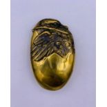 A brass cased vesta in the form of a duck