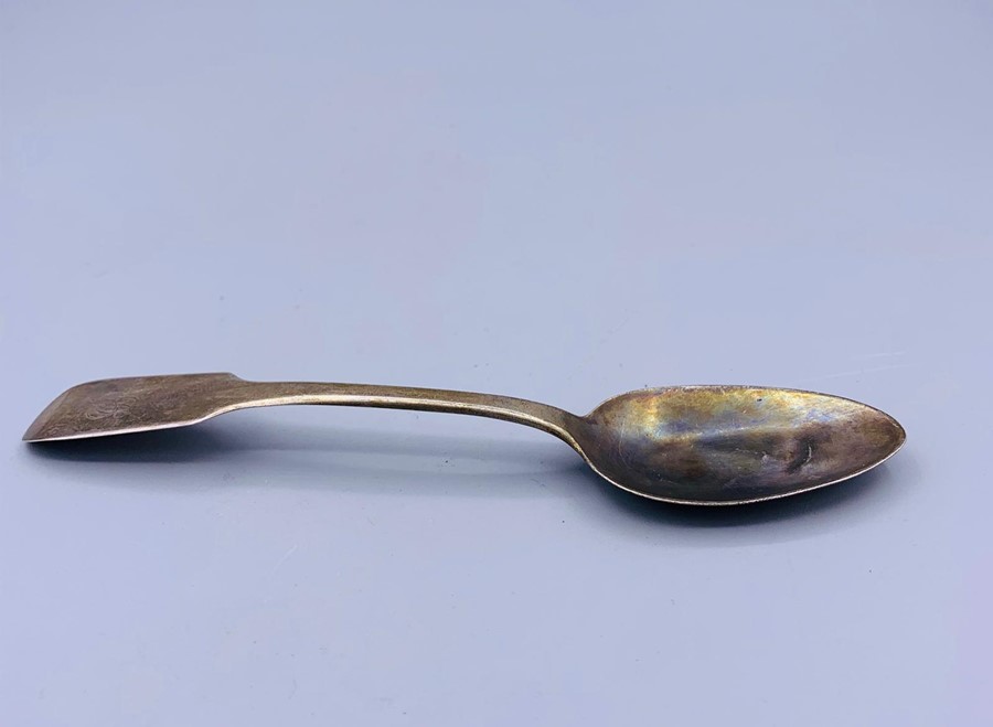 A silver spoon hallmarked Edinburgh 1851, makers mark TC