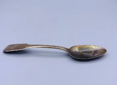 A silver spoon hallmarked Edinburgh 1851, makers mark TC