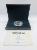 A 2014 Silver 5oz Coin commemorating the Centenary of the First World war Limited edition, number