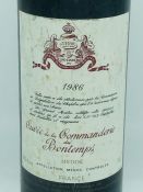 A Bottle of 1986 Cuvee de la Commanderie du Bontemps Medoc